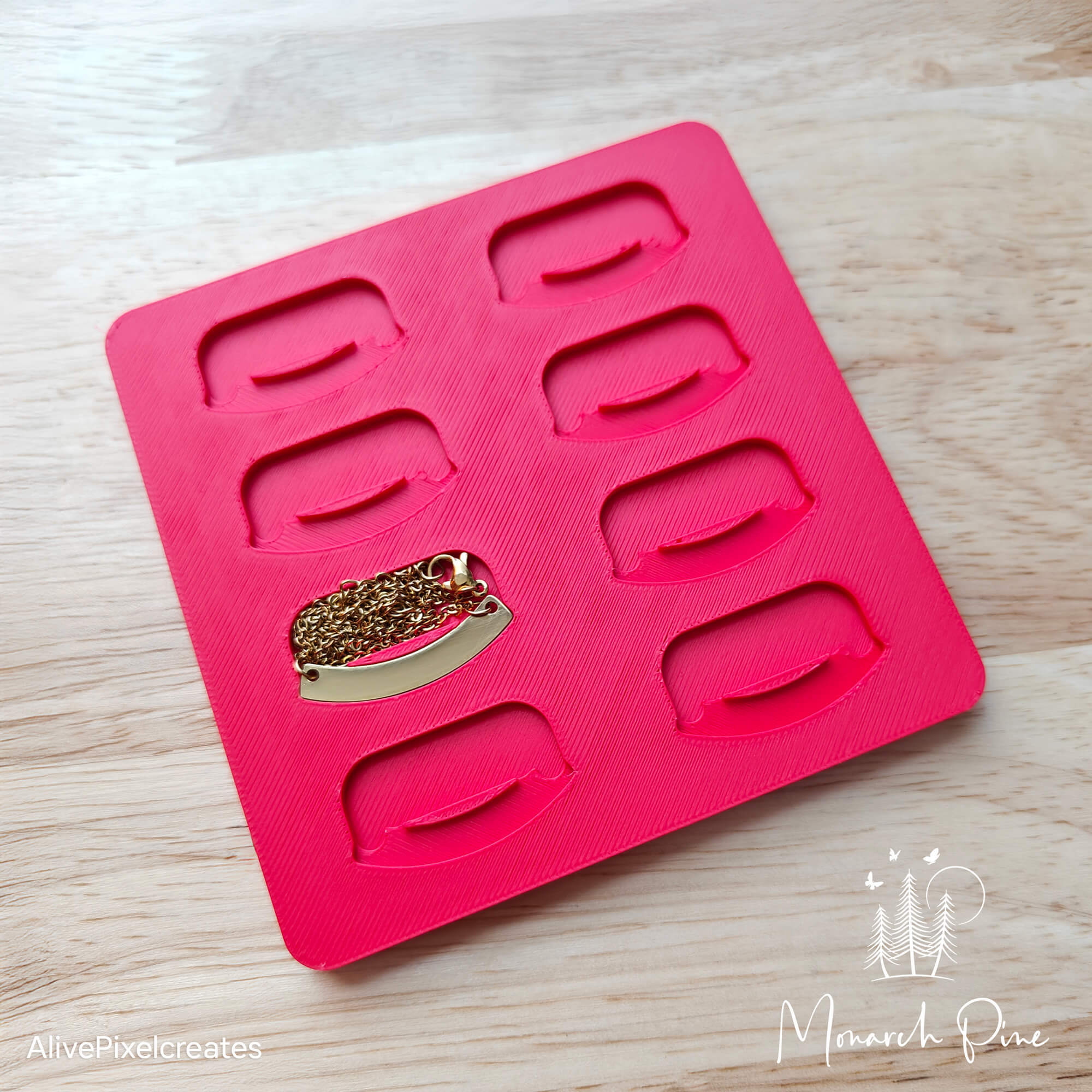 Curved Bar Necklace Metal Blank #68 Fixture