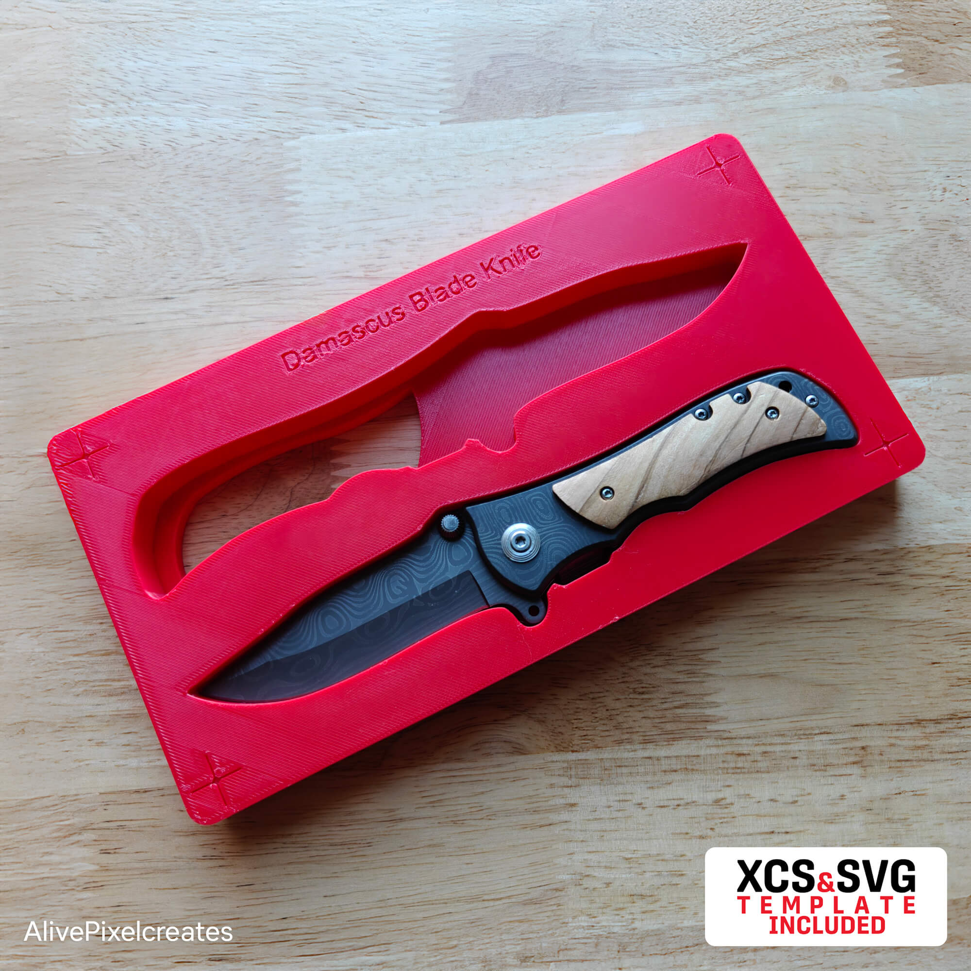 Wooden Handle Pocket Knife Fixture