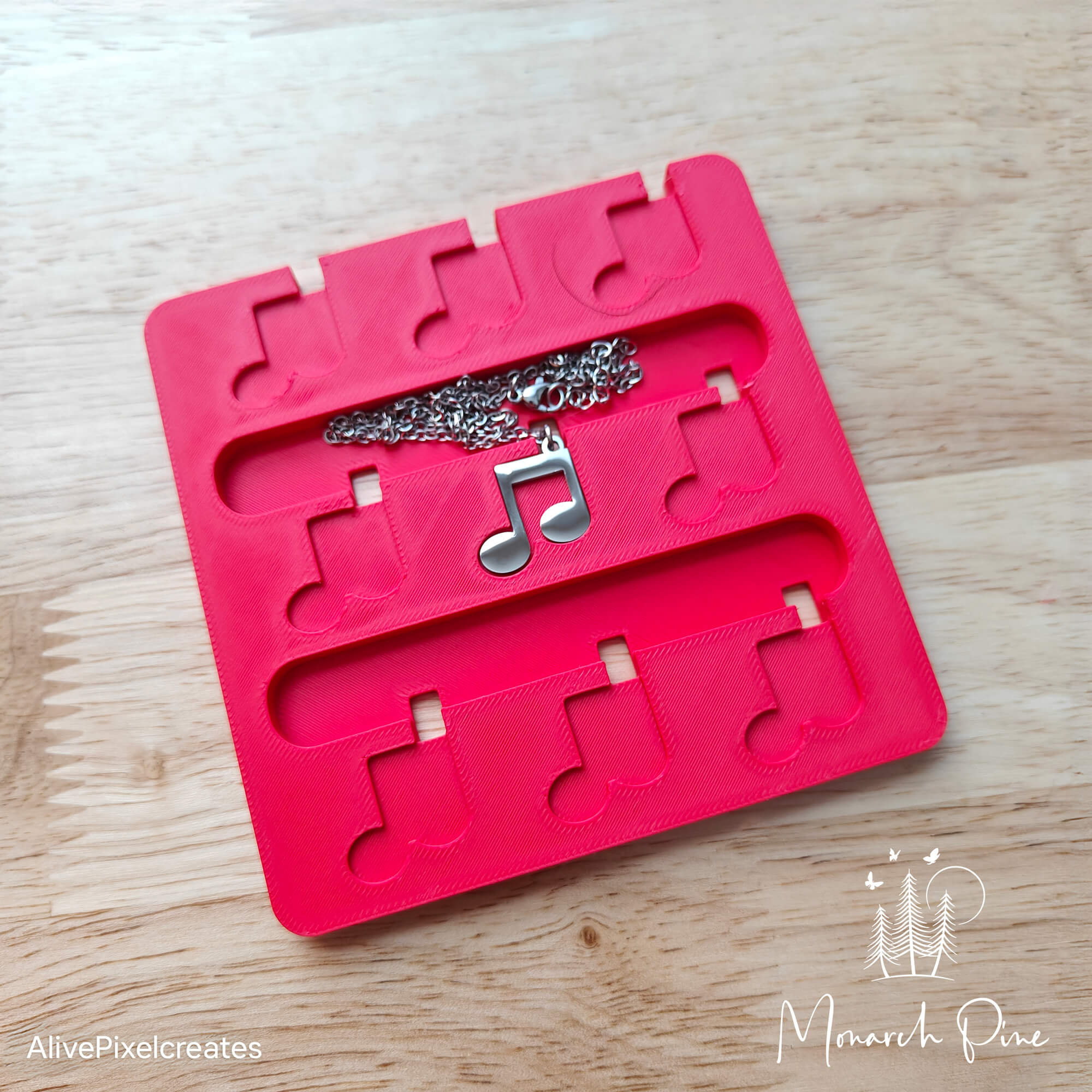 Double Music Note Necklace Metal Blank #87 Fixture – AlivePixel Creates