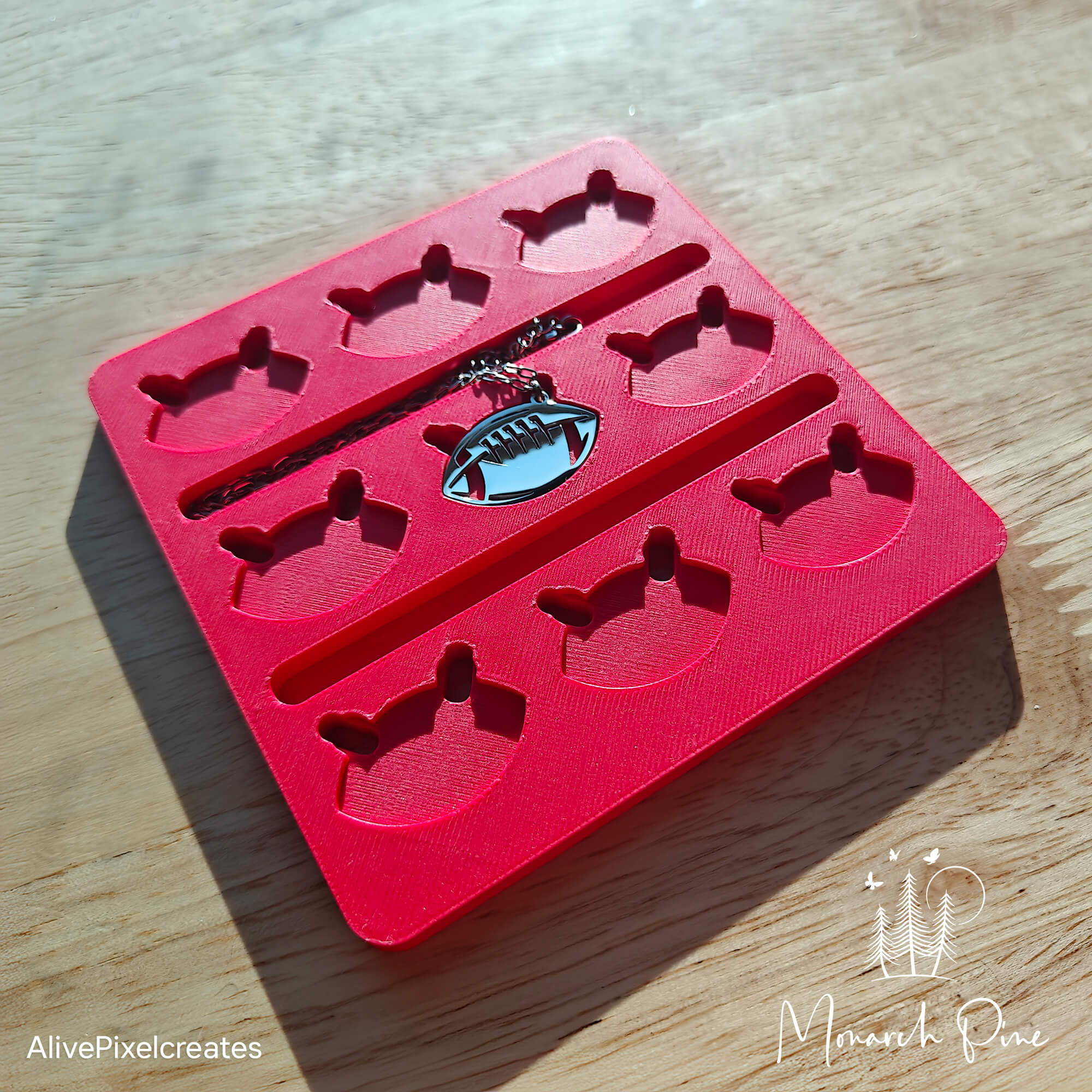 Football Pendant Necklace Metal Blank #79 Fixture