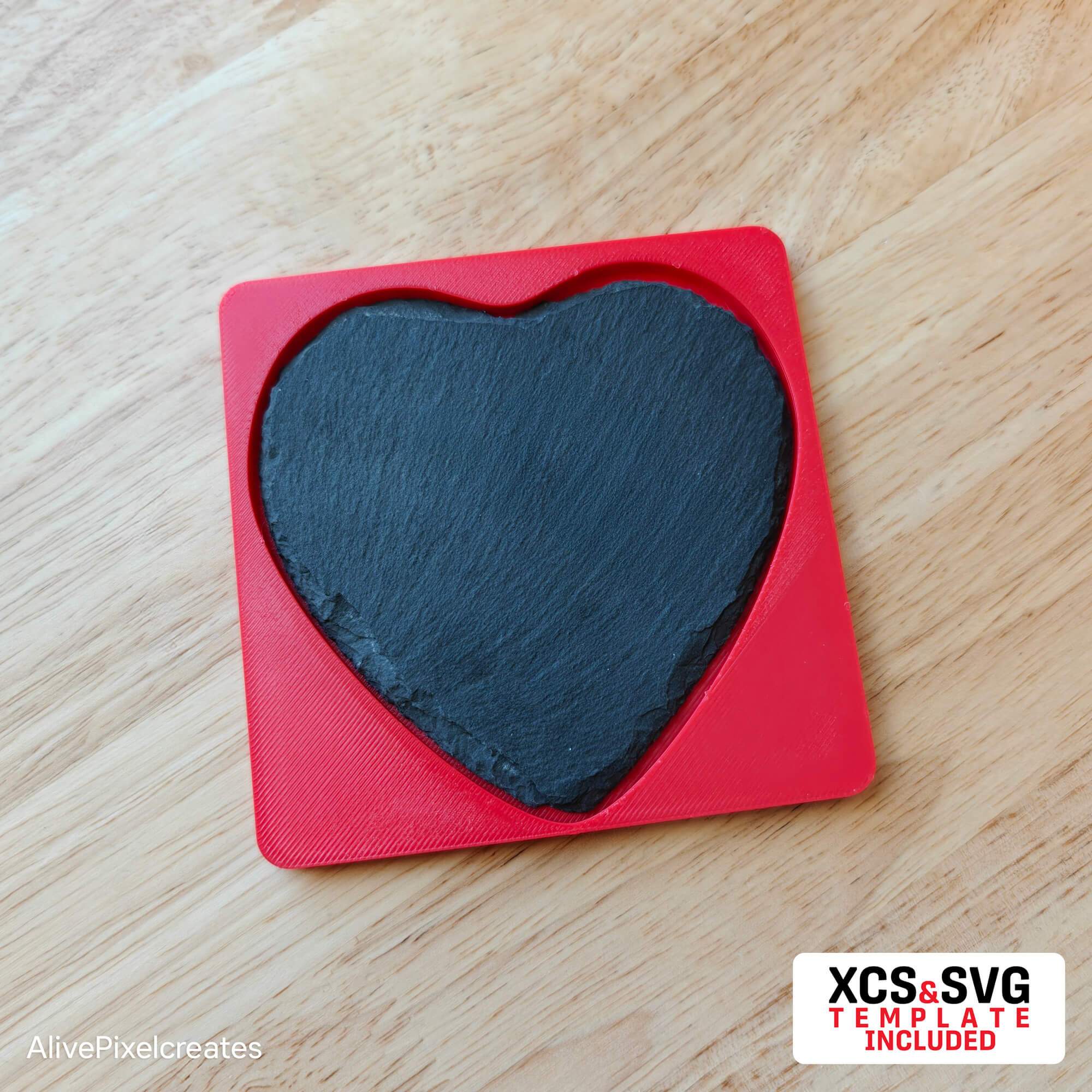 Heart Slate Coaster Fixture