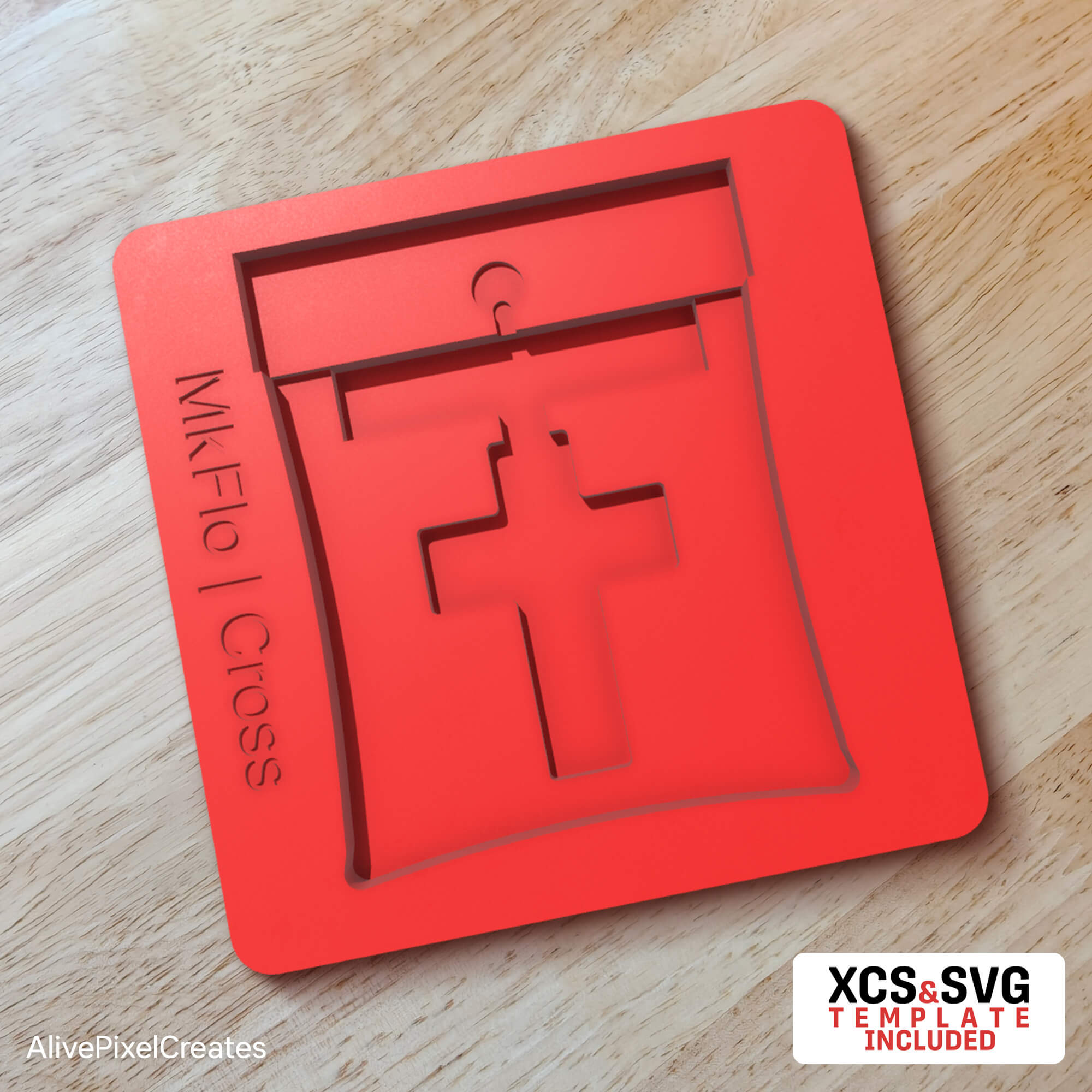 Makerflo Wooden Cross Pendant Necklace Fixture