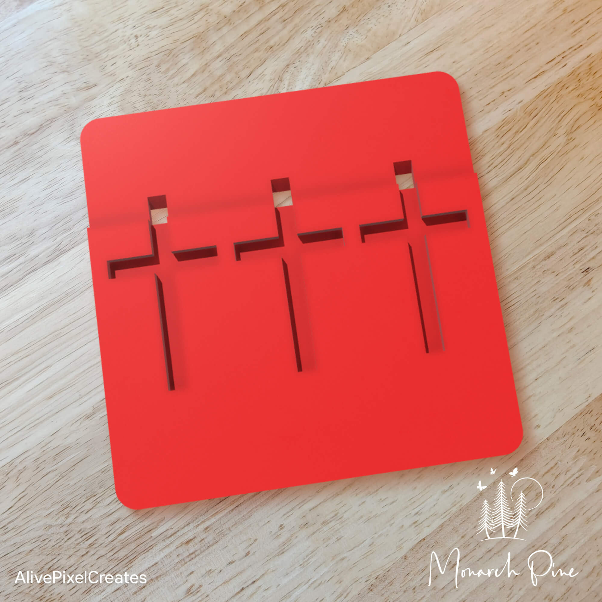 Men's Large Vertical Cross Necklace Metal Blank #235 Fixture