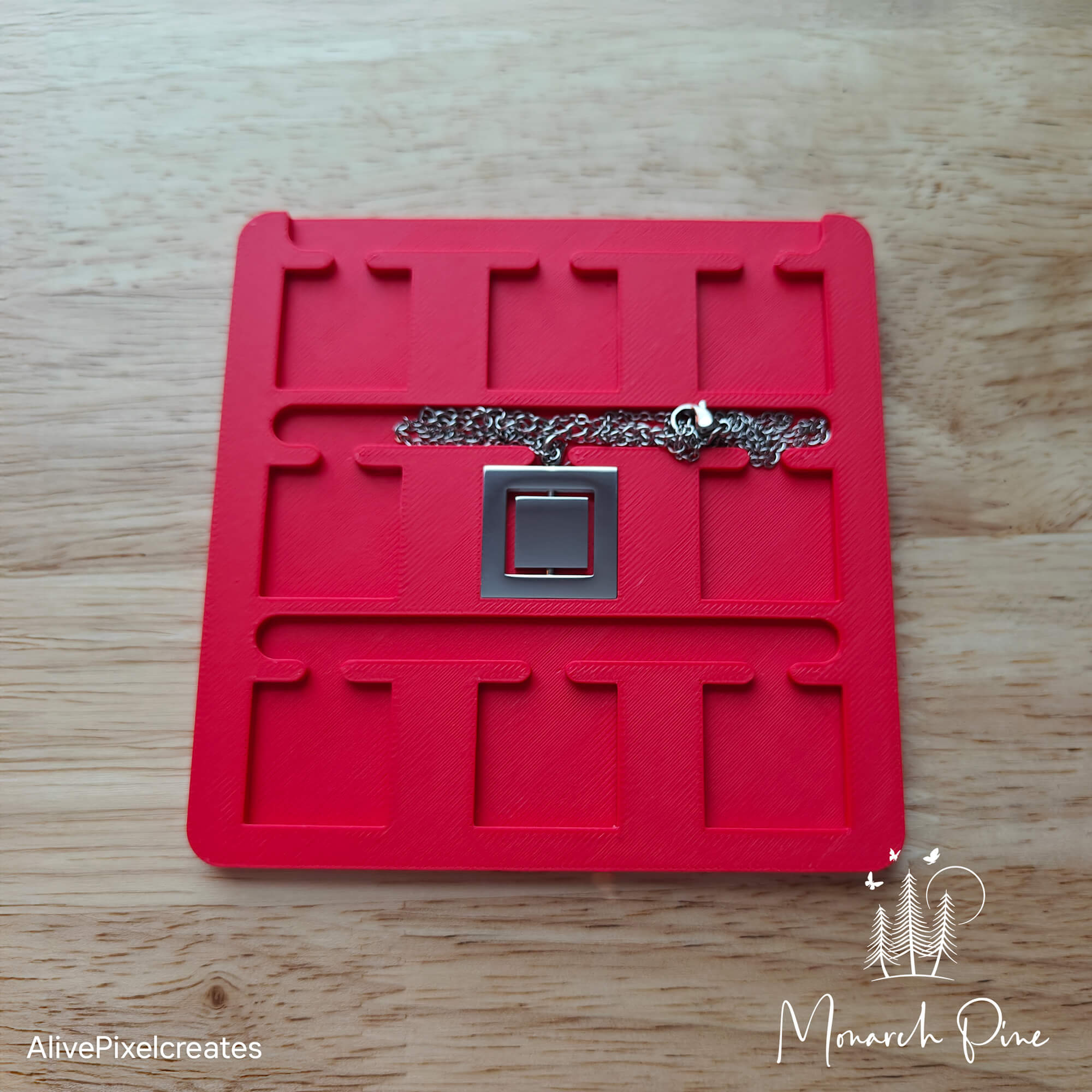 Rotating Square Necklace Metal Blank #46 Fixture