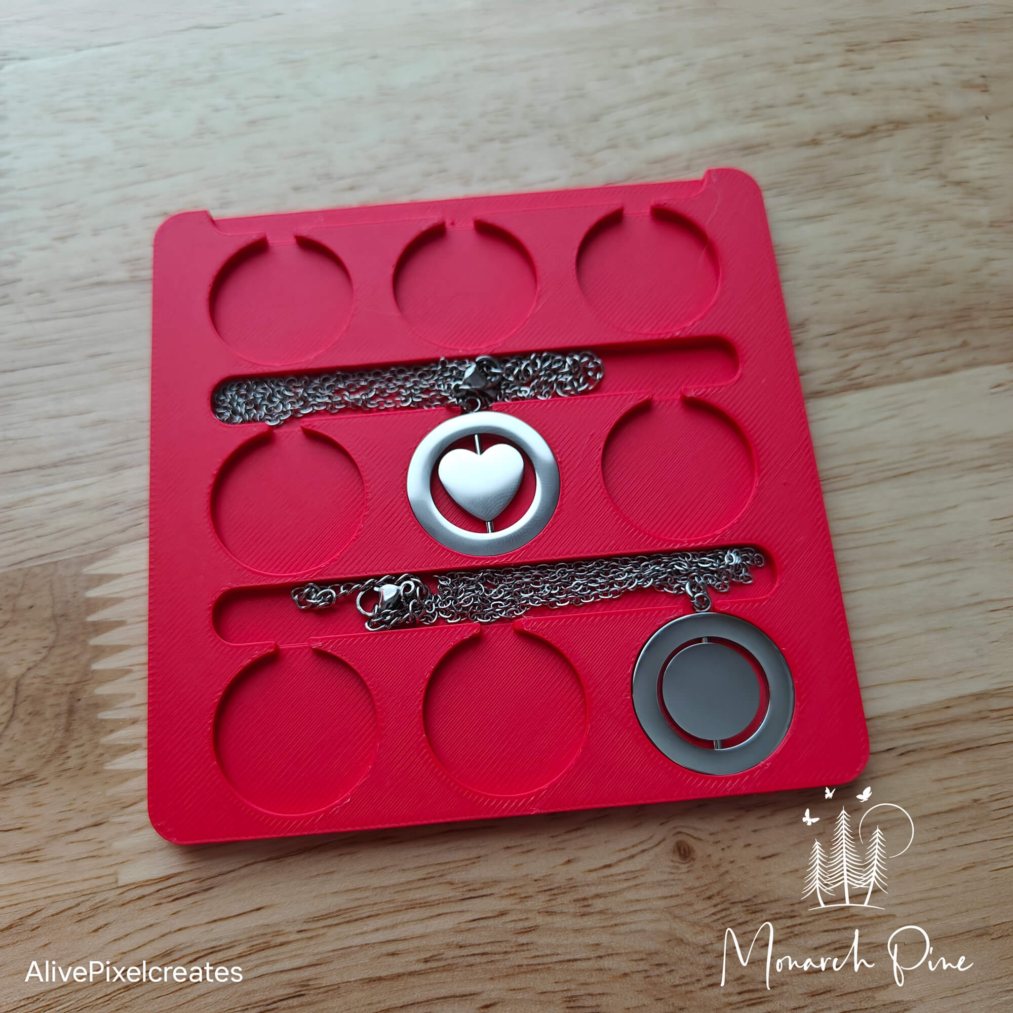 Rotating Circle Necklace Metal Blank #9 and #45 Fixture