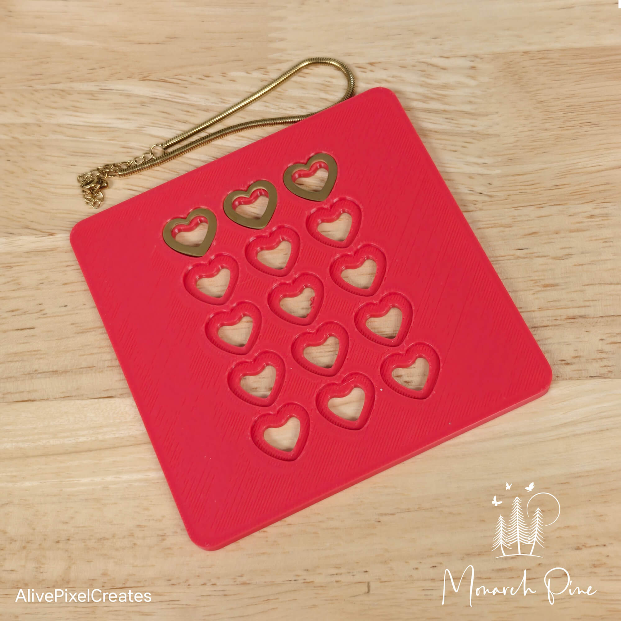 Open Heart Trio Snake Chain Bracelet Metal Blank #141 Fixture