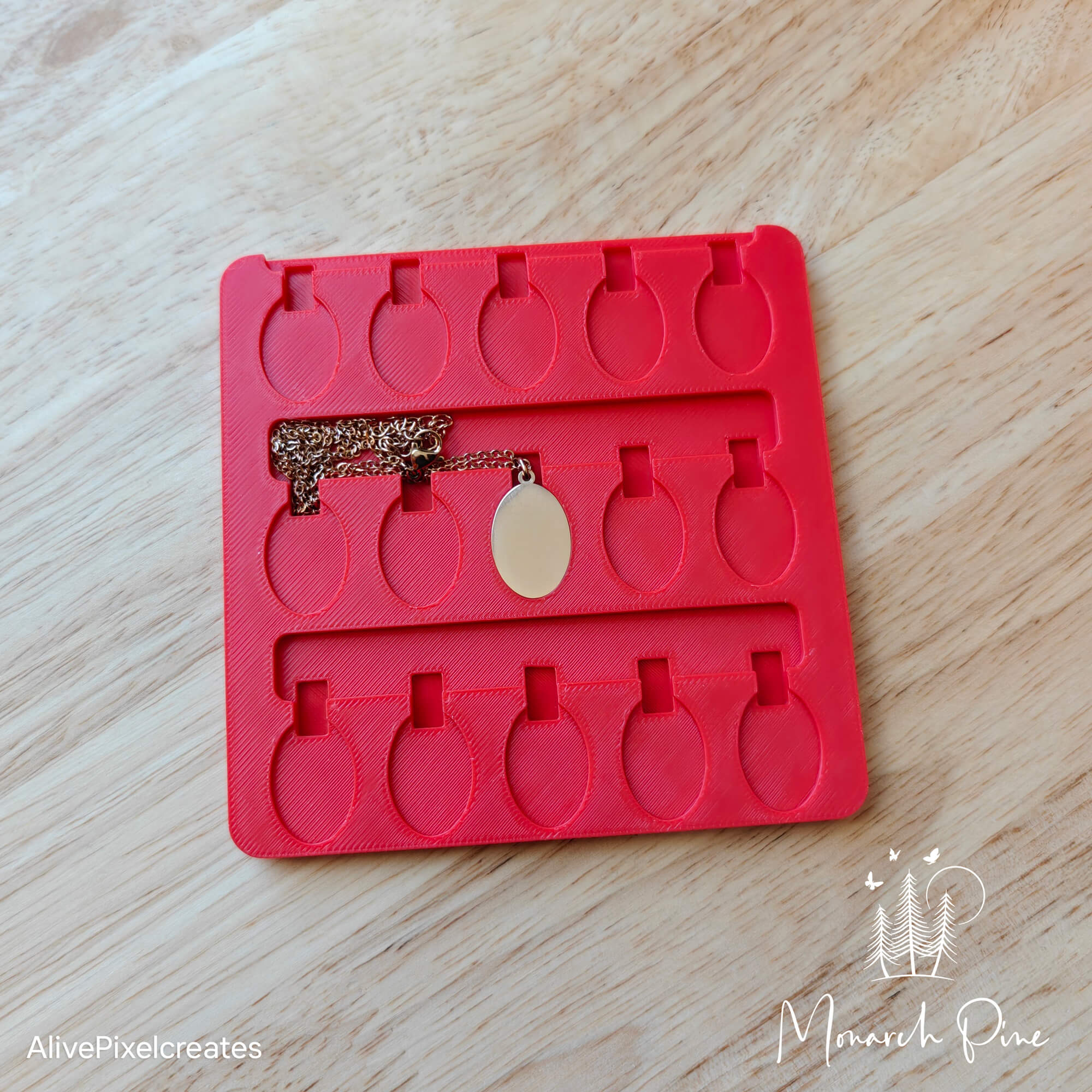 Oval Pendant Necklace Metal Blank #40 Fixture