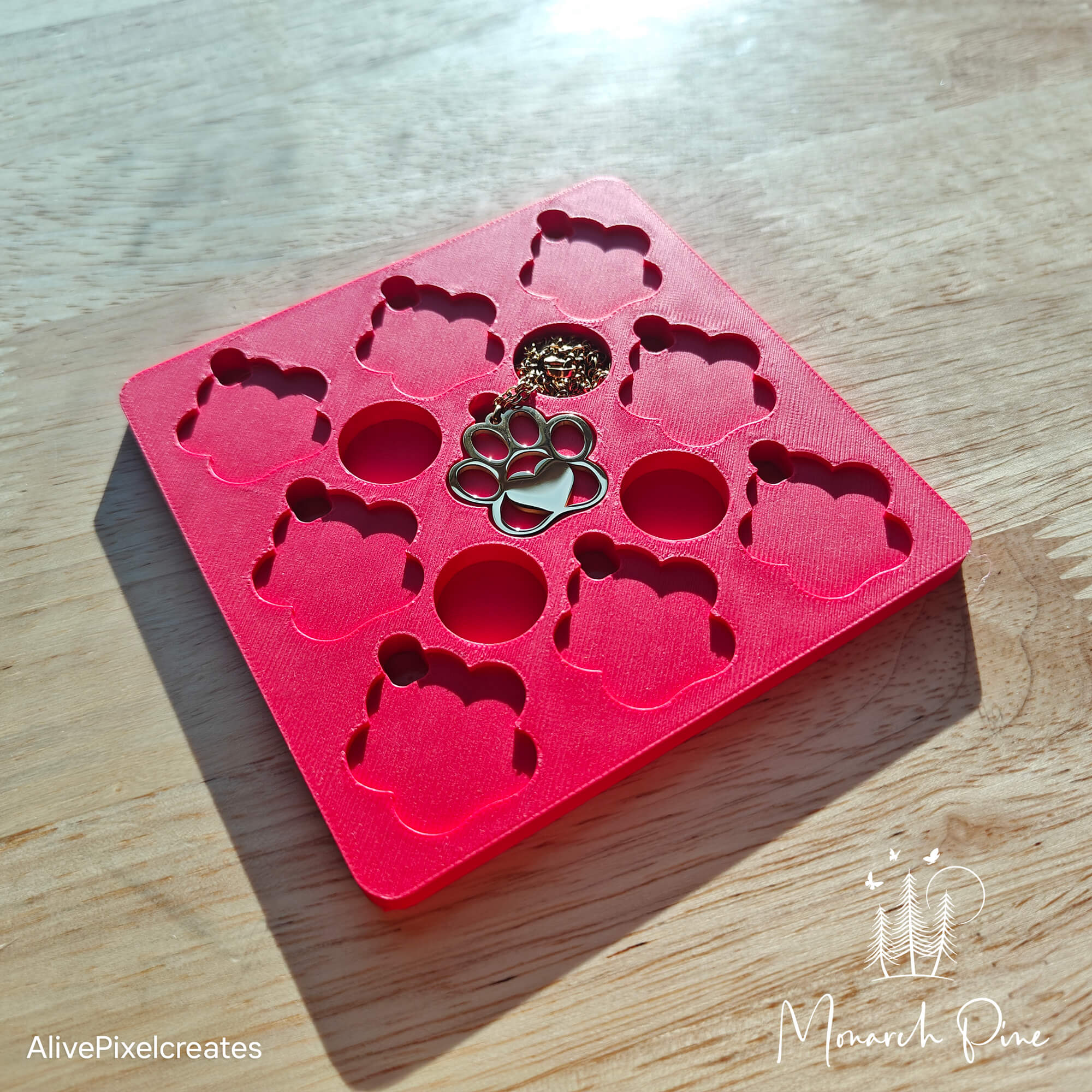 Paw Print Necklace Metal Blank #69 Fixture