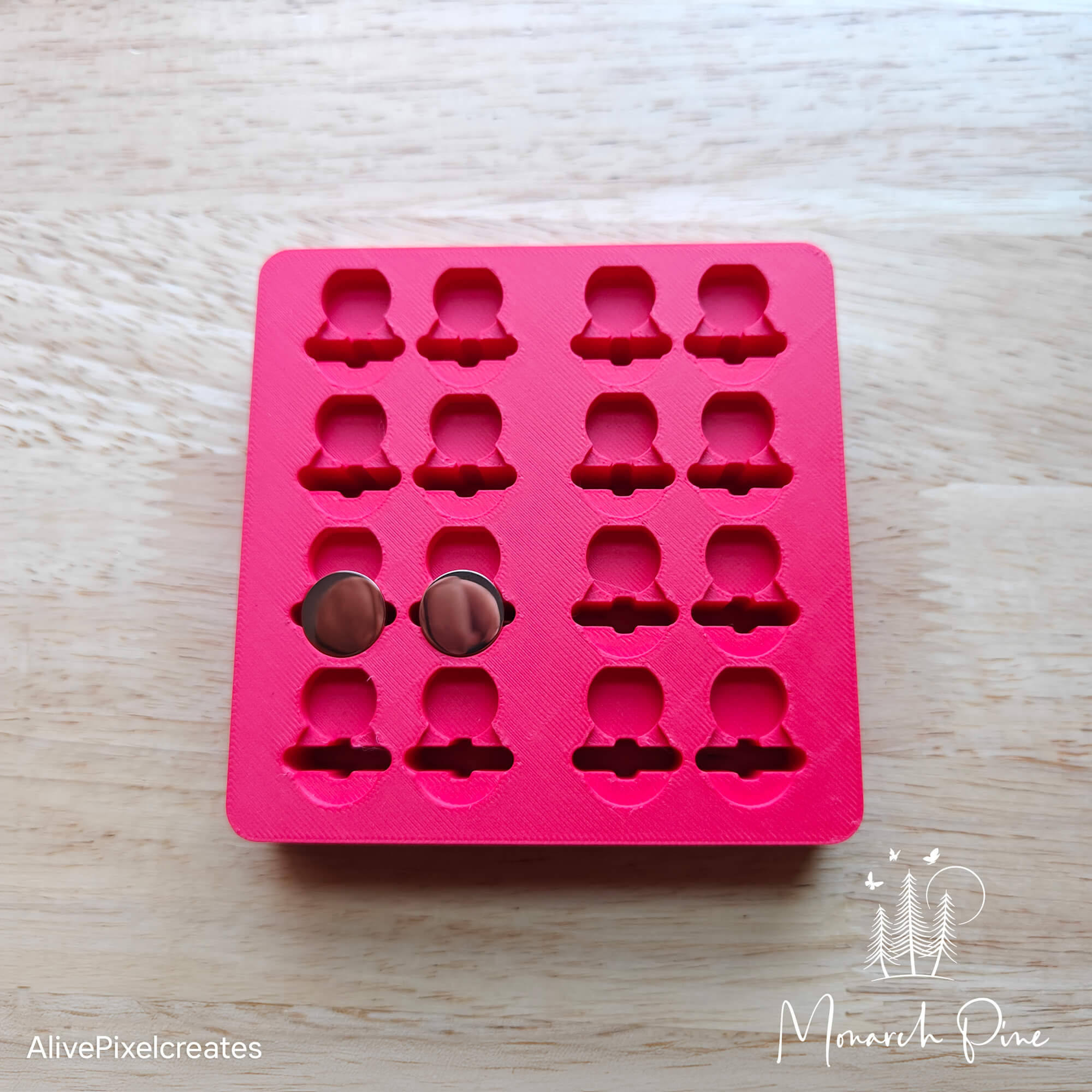 Round Cufflinks Metal Blank #12 Fixture