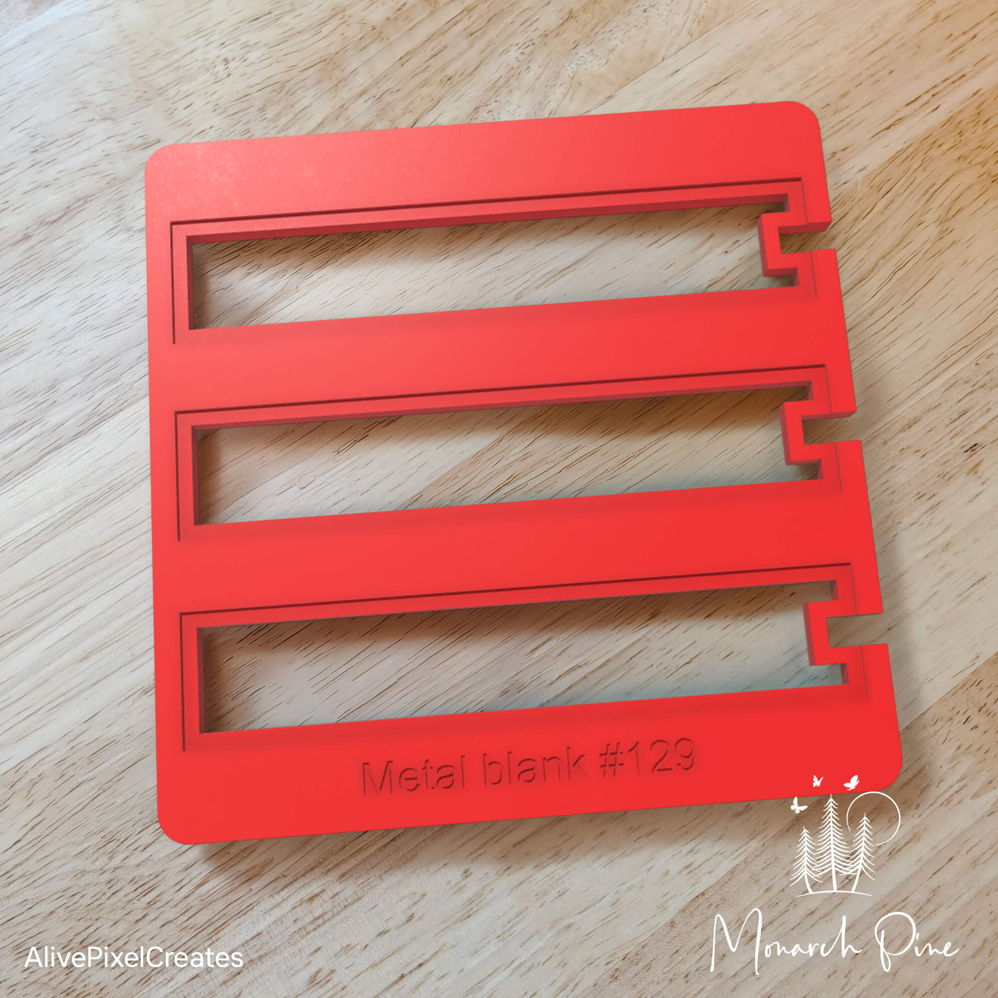 Rounded Rectangle Solid Bookmark Metal Blank #129 Fixture