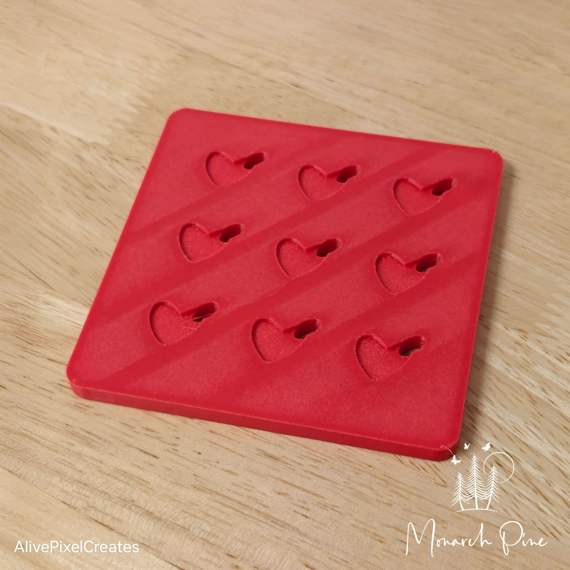 Small Angled Heart Charms with Attached Jump Rings Metal Blank #41 Fixture