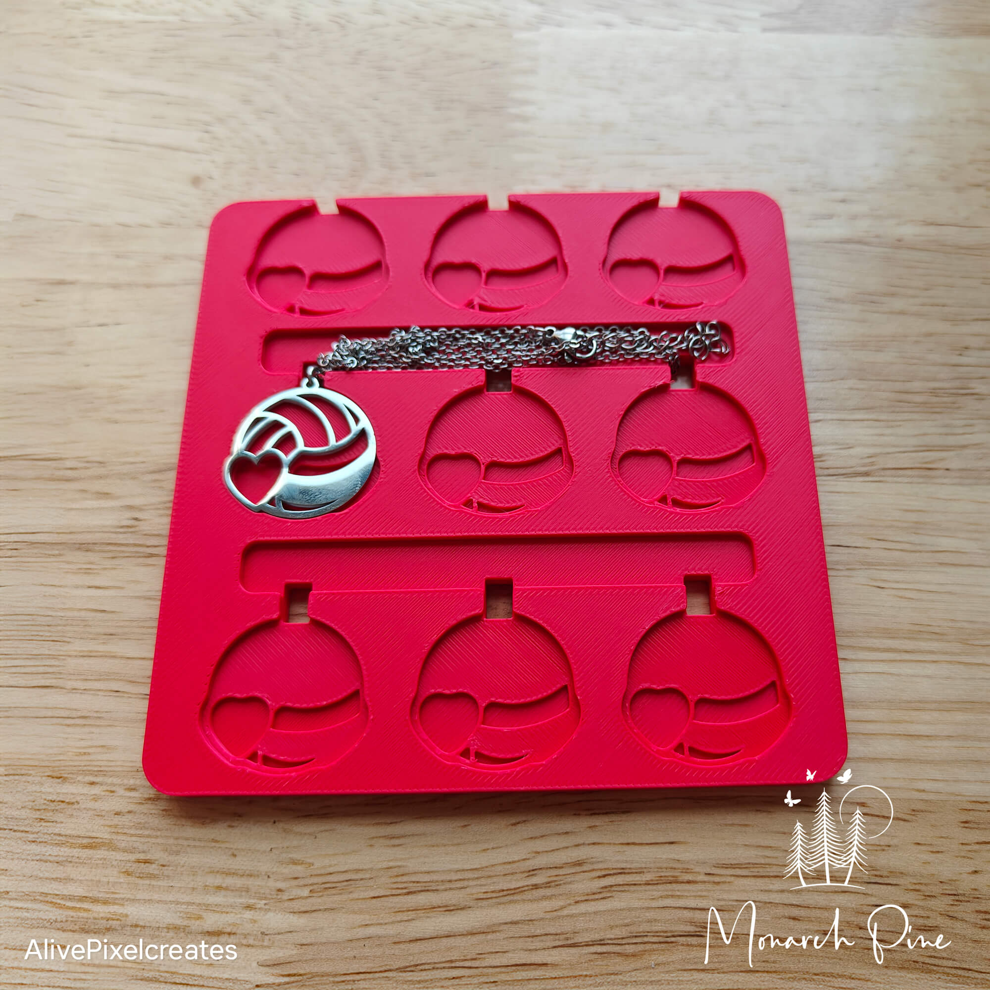 Volleyball Necklace Metal Blank #80 Fixture