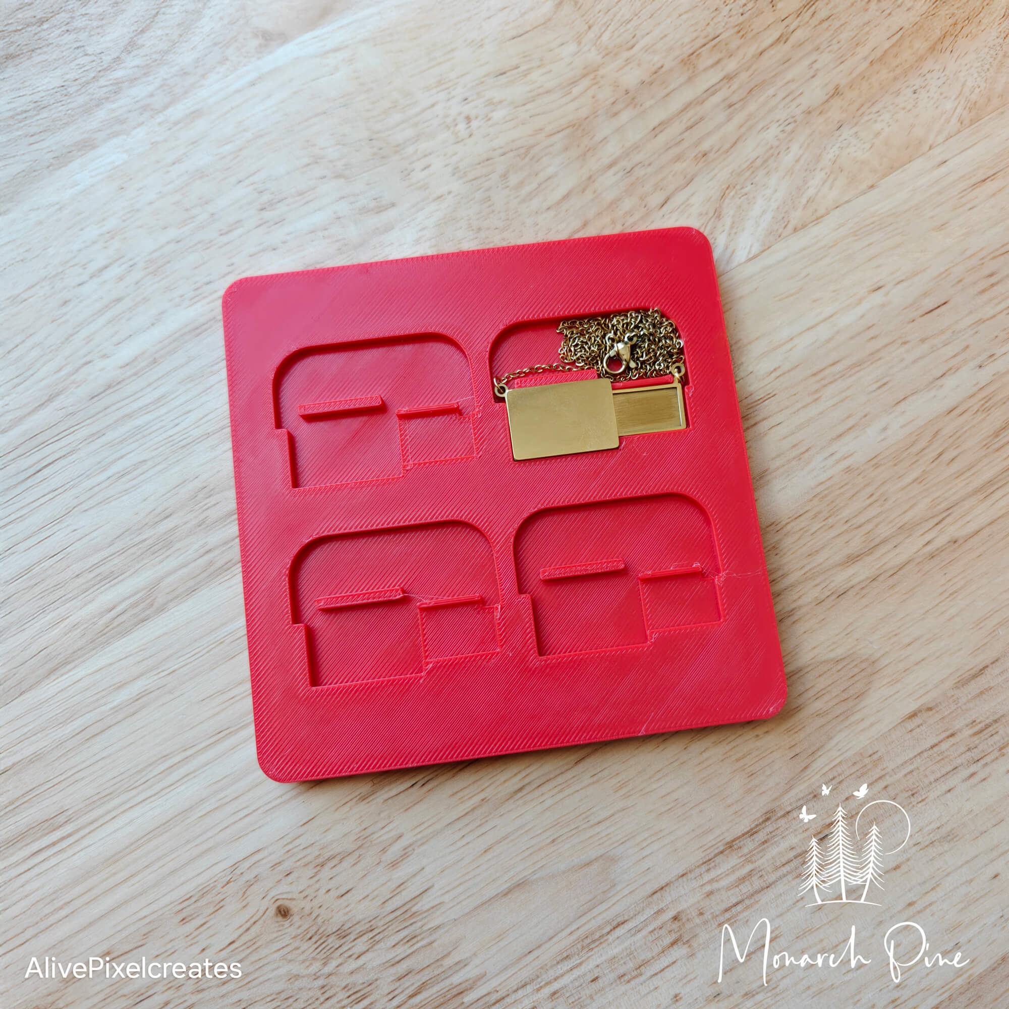 Veiled Postcard Necklace Metal Blank #53 Fixture