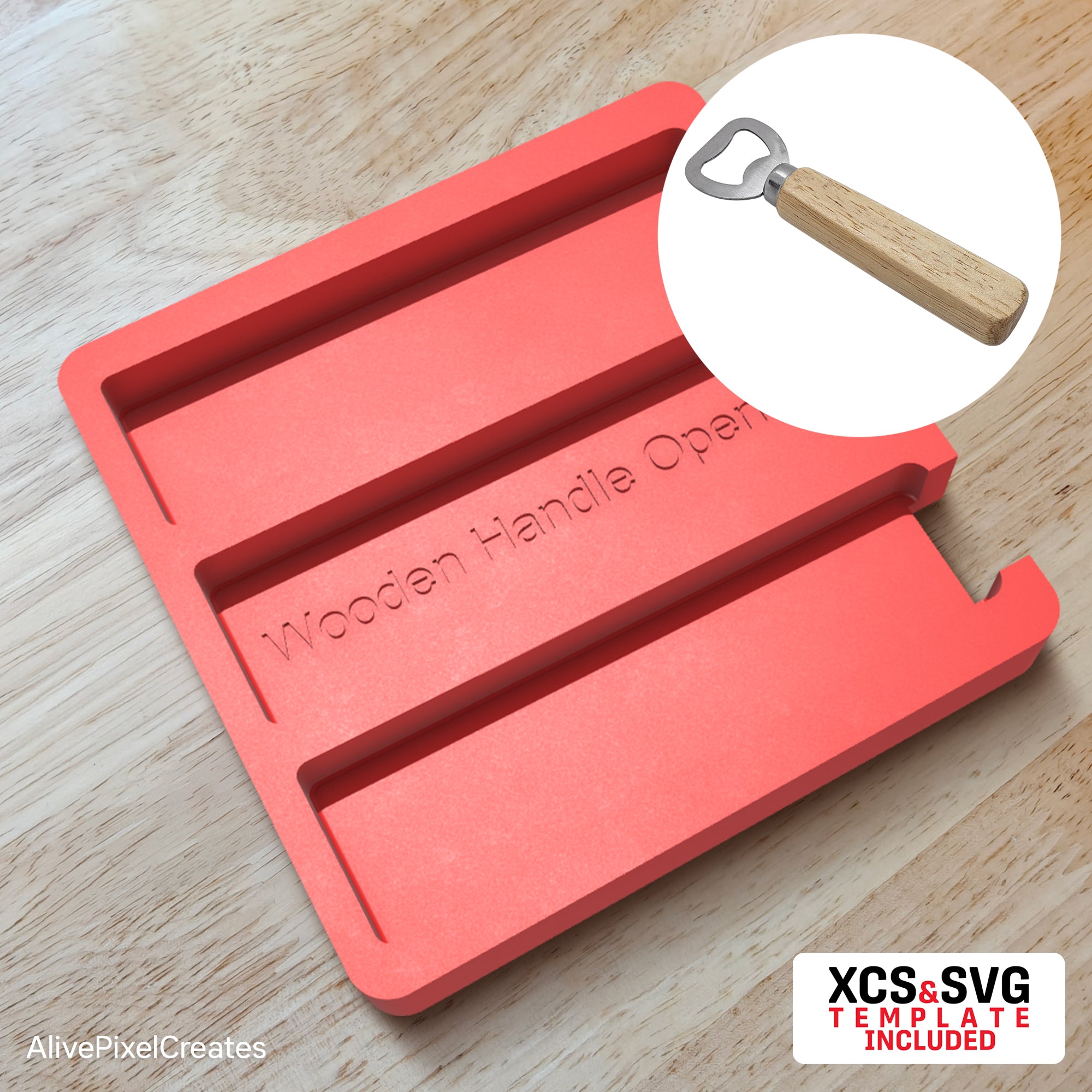 Wooden Handle Opener Fixture