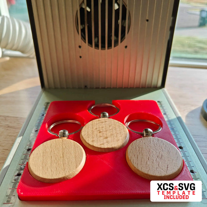Wooden Round Keychain Fixture – AlivePixel Creates